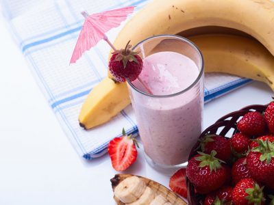 Smoothie fresa platano